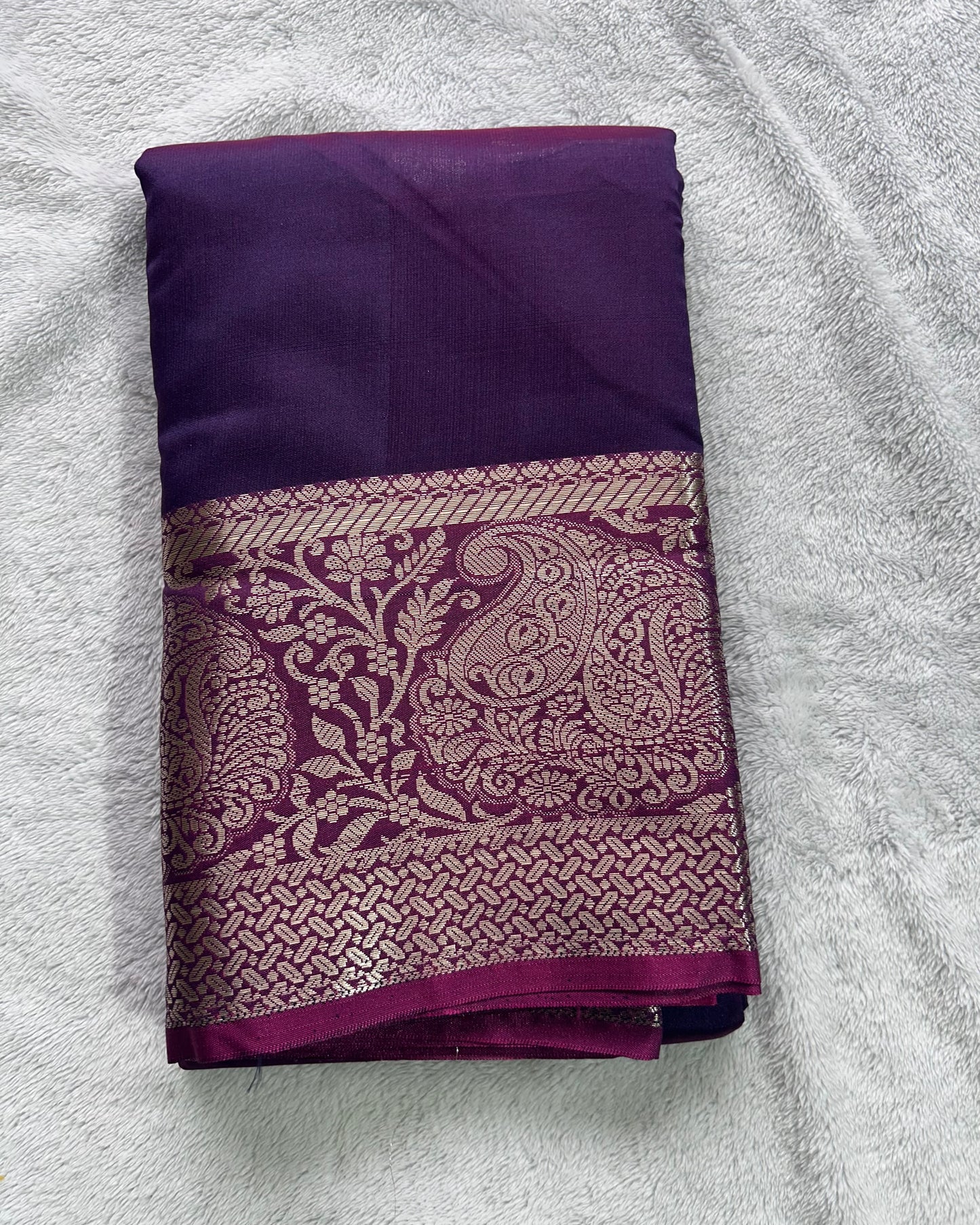 Wine with pink colour blouse semi silk saree